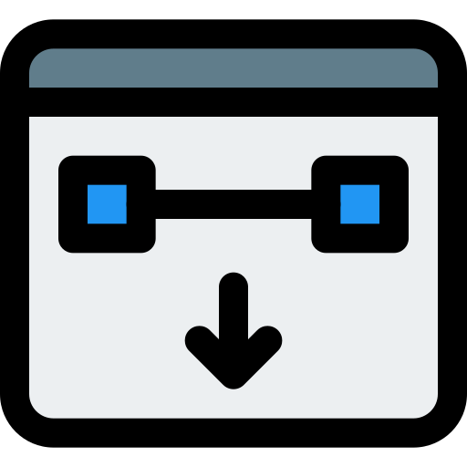 flecha Pixel Perfect Lineal Color icono