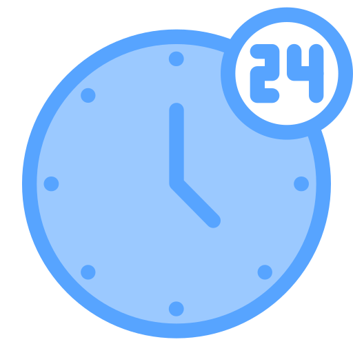 24 godziny Generic Blue ikona