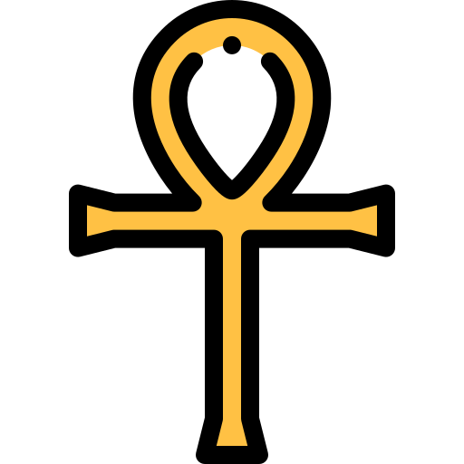 ankh Detailed Rounded Lineal color icono