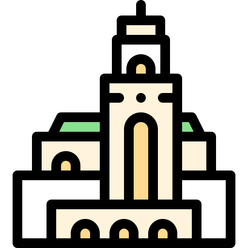 Hassan mosque Detailed Rounded Lineal color icon