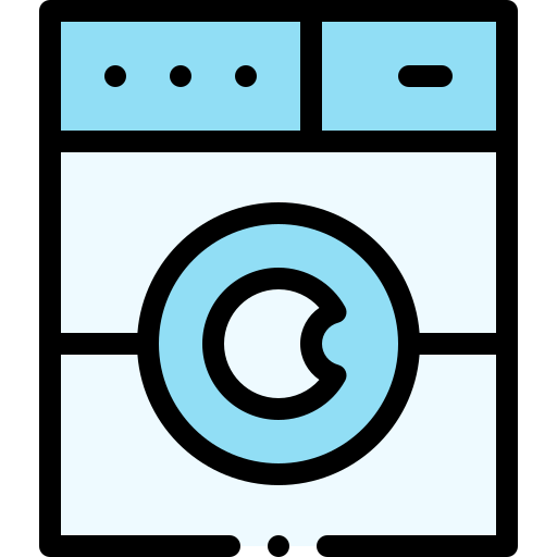 máquina de lavar Detailed Rounded Lineal color Ícone