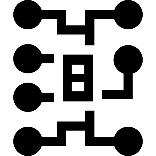 circuito eléctrico Basic Straight Filled icono