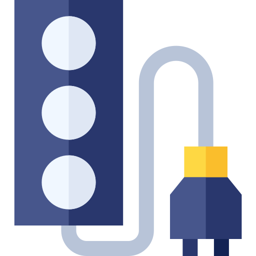 stopcontact Basic Straight Flat icoon