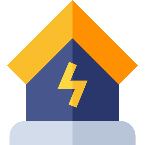 elektrizität Basic Straight Flat icon