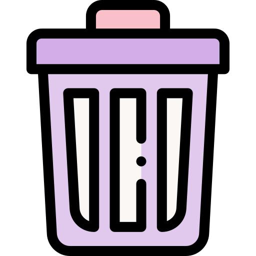 Bin Detailed Rounded Lineal color icon