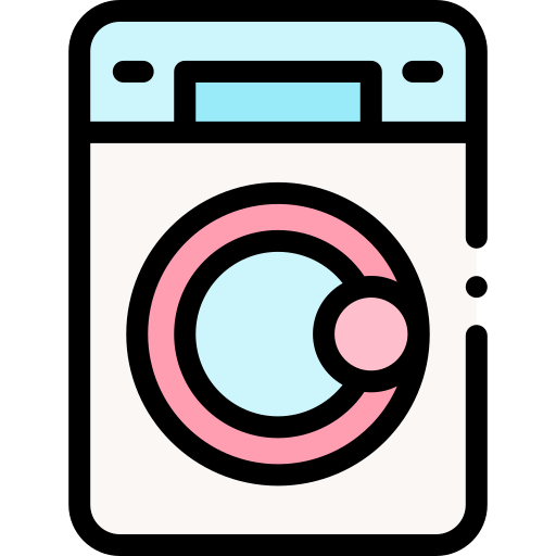 스마트 세탁기 Detailed Rounded Lineal color icon