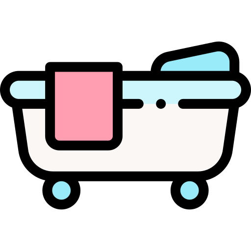 Bathtub Detailed Rounded Lineal color icon
