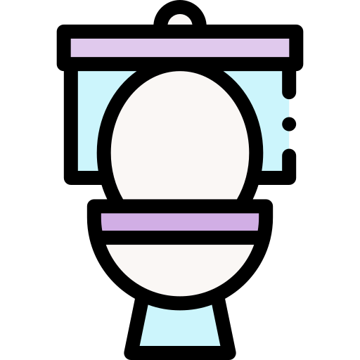 화장실 Detailed Rounded Lineal color icon