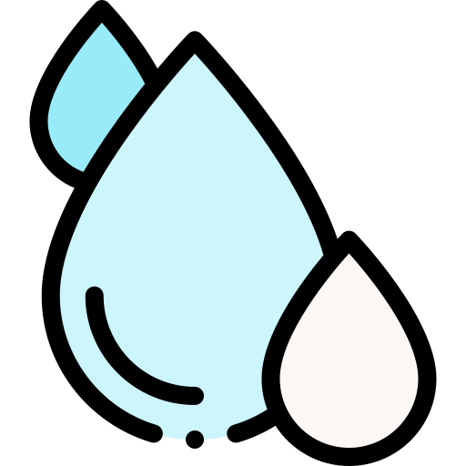 Water drops Detailed Rounded Lineal color icon