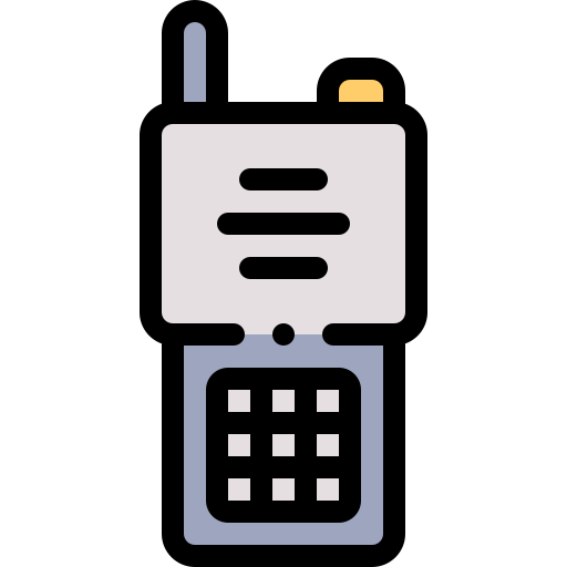 walkie talkie Detailed Rounded Lineal color icon