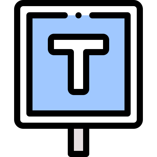 タクシー乗り場 Detailed Rounded Lineal color icon