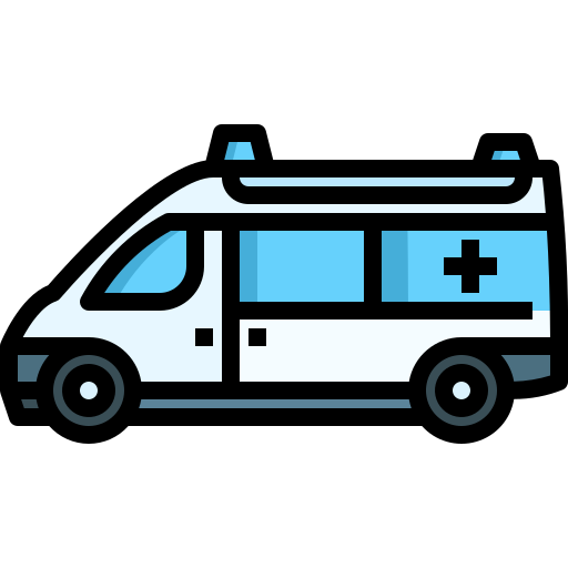 krankenwagen Justicon Lineal Color icon