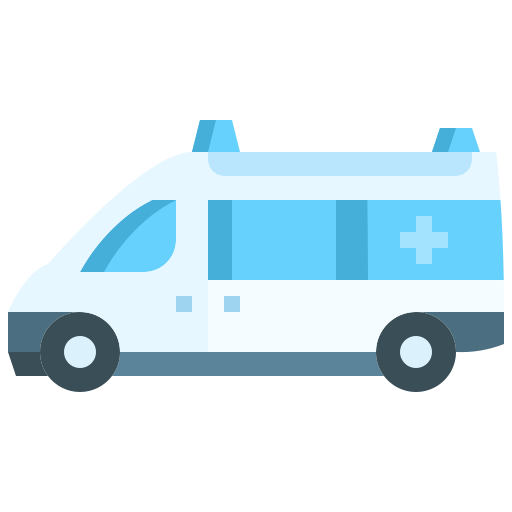 ambulancia Justicon Flat icono