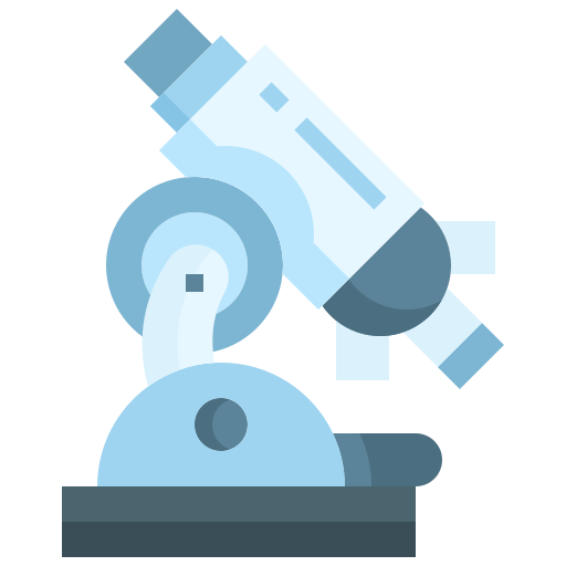 Microscope Justicon Flat icon
