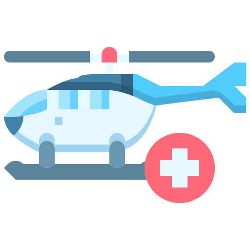 helicóptero Justicon Flat icono