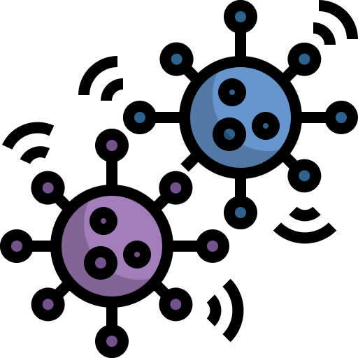 transmisión del virus Winnievizence Lineal color icono