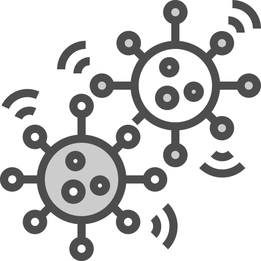 Virus transmission Winnievizence Grey icon