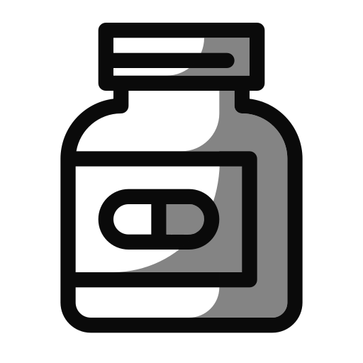 bottiglia di pillole Generic Grey icona