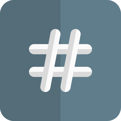 Hashtag Pixel Perfect Flat icon