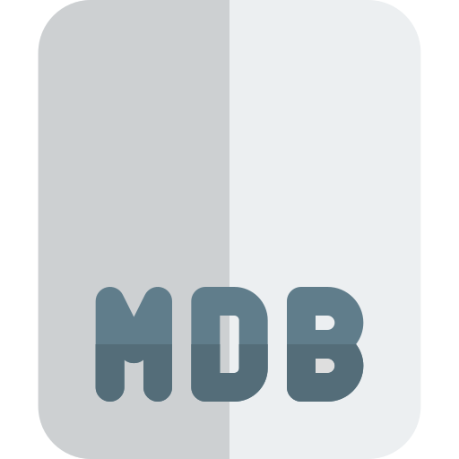 Mdb file Pixel Perfect Flat icon