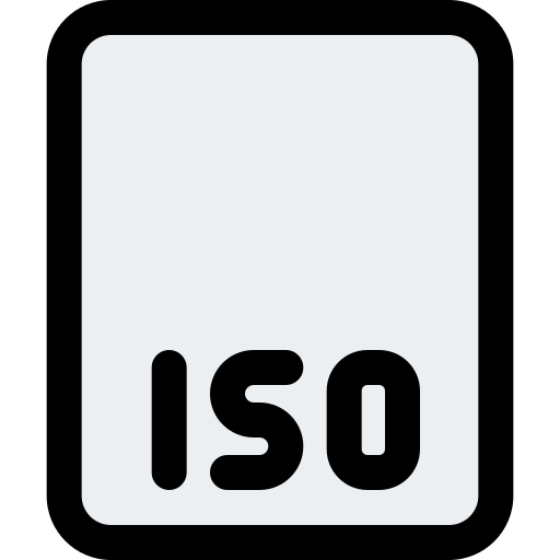 iso-dateiformat Pixel Perfect Lineal Color icon