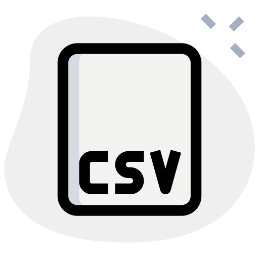csv 파일 형식 Generic Rounded Shapes icon