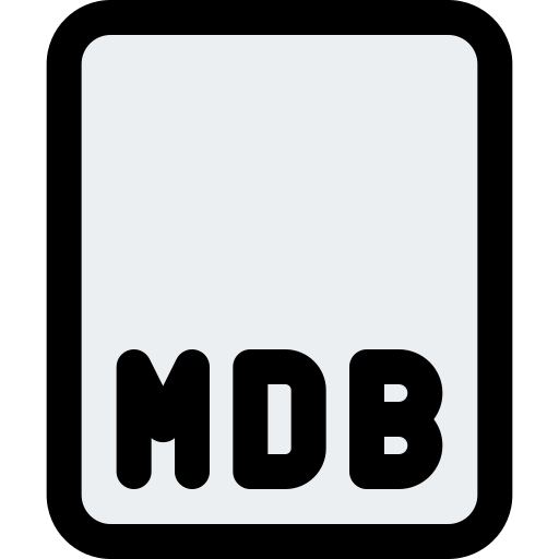 mdb-datei Pixel Perfect Lineal Color icon