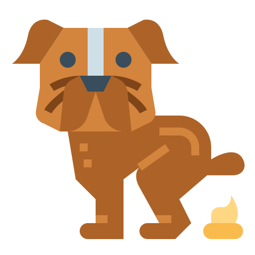Dog Smalllikeart Flat icon