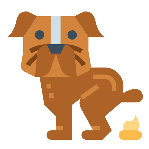 cão Smalllikeart Flat Ícone