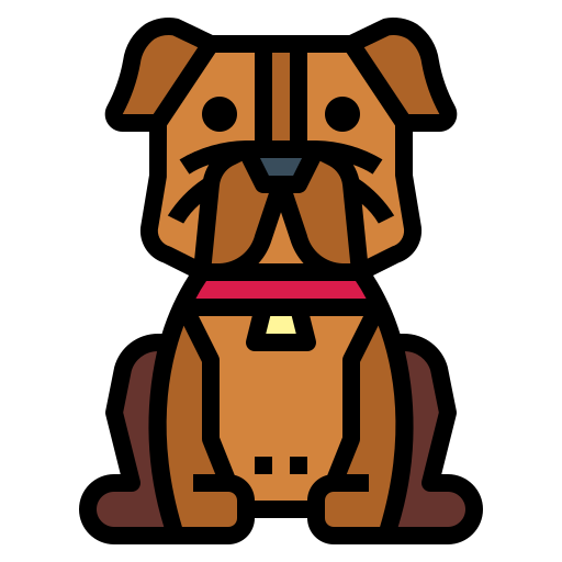 hund Smalllikeart Lineal Color icon
