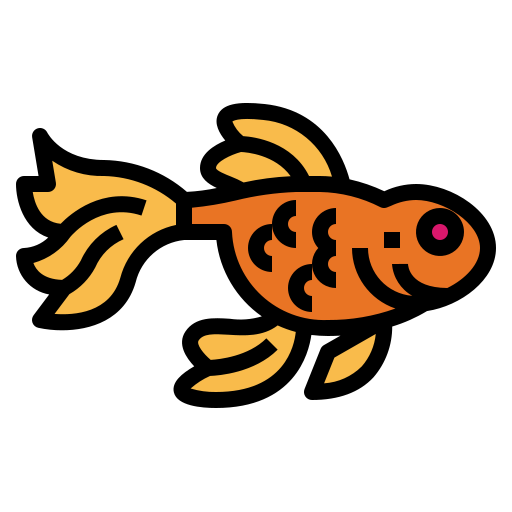 Goldfish Smalllikeart Lineal Color icon