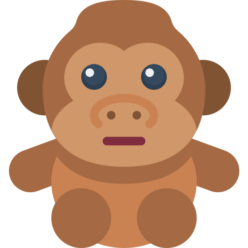 gorilla Basic Miscellany Flat icon