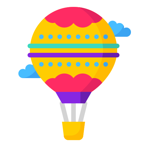 balon na gorące powietrze mynamepong Flat ikona