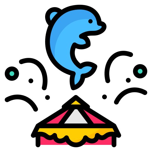Dolphin mynamepong Lineal Color icon