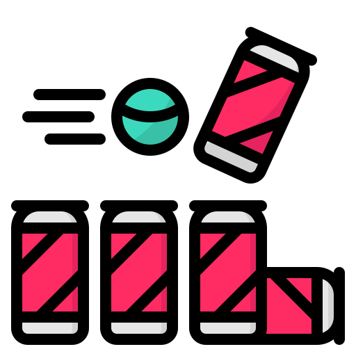 lancio della bottiglia mynamepong Lineal Color icona
