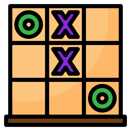 tic tac toe mynamepong Lineal Color icon