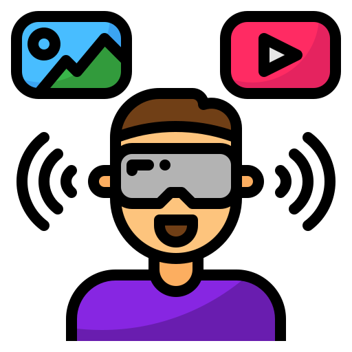 Virtual reality mynamepong Lineal Color icon