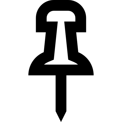푸시 핀 Basic Straight Lineal icon