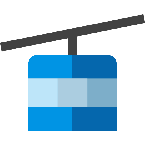 cabina del teleférico Basic Straight Flat icono