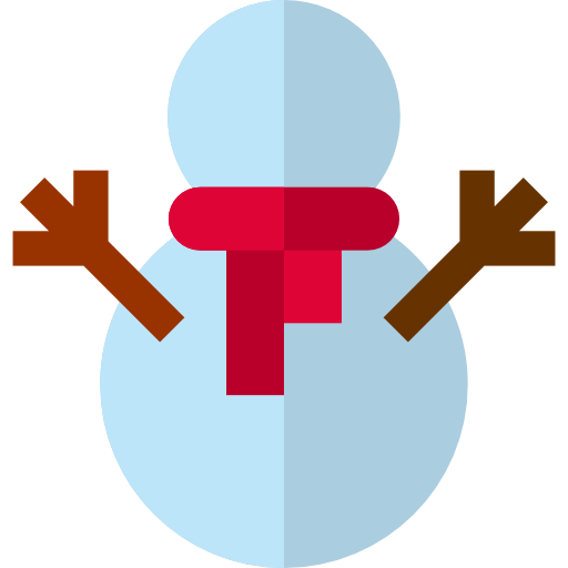 monigote de nieve Basic Straight Flat icono