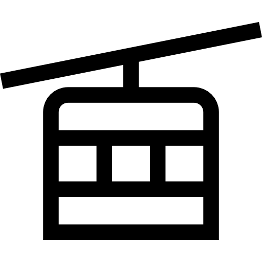 kabina kolejki linowej Basic Straight Lineal ikona