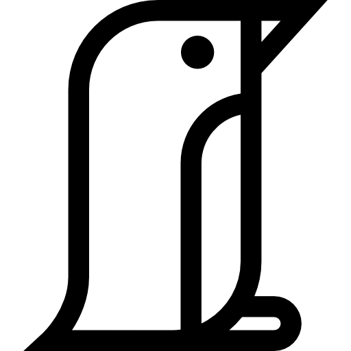 pingwin Basic Straight Lineal ikona
