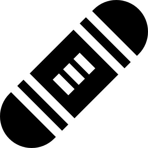 snowboard Basic Straight Filled Icône