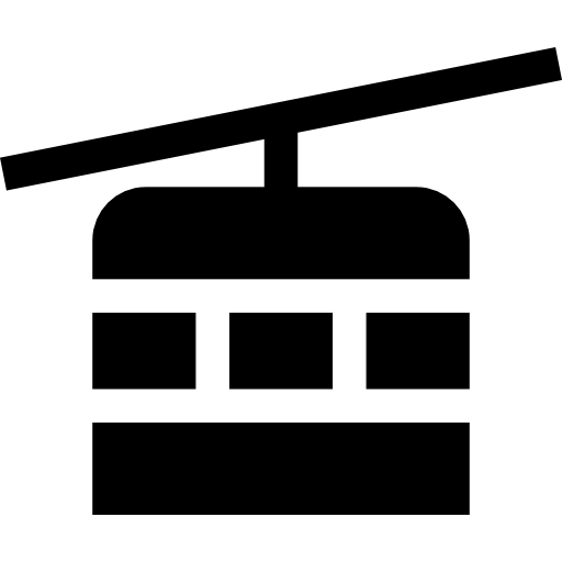 케이블카 캐빈 Basic Straight Filled icon