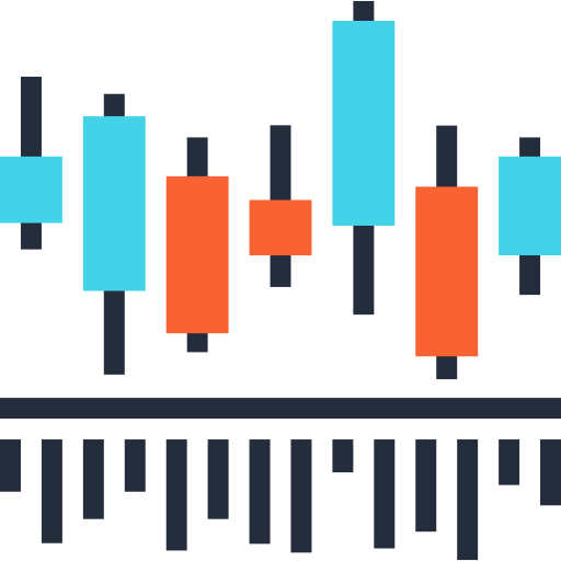 Bar chart Maxim Flat Two Tone Linear colors icon