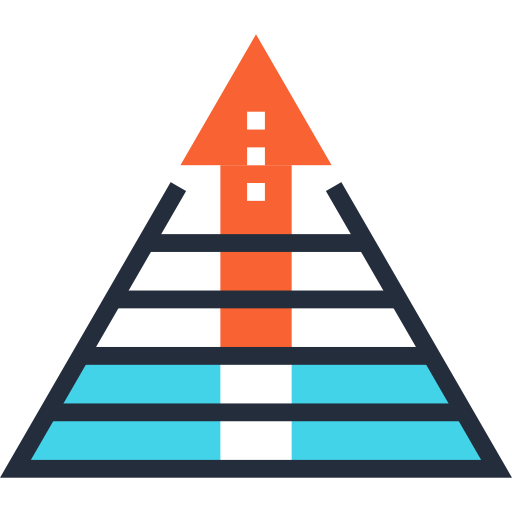 piramida Maxim Flat Two Tone Linear colors ikona
