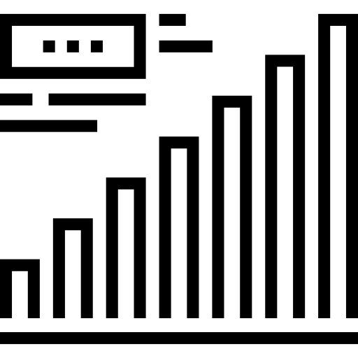 gráfico de barras Maxim Flat Lineal icono