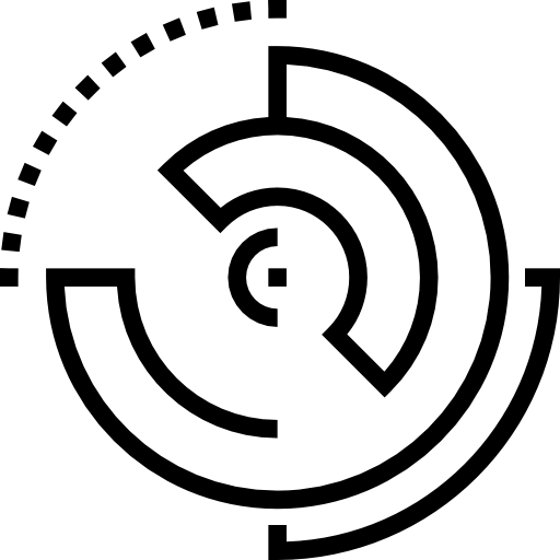 gráfico circular Maxim Flat Lineal icono