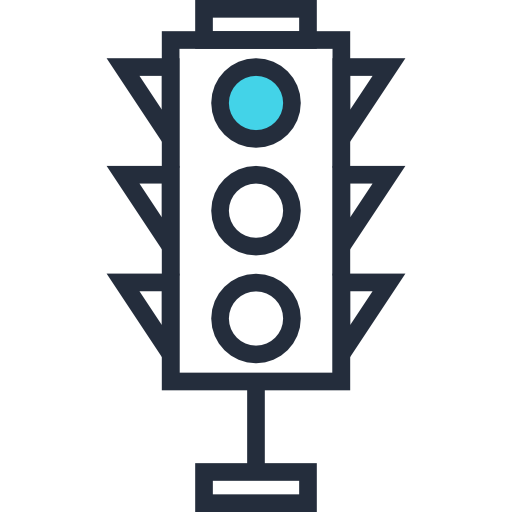 Traffic light Maxim Flat Two Tone Linear colors icon