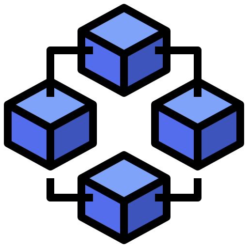 blockchain Surang Lineal Color icono